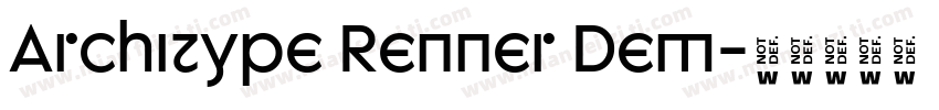 Architype Renner Dem字体转换